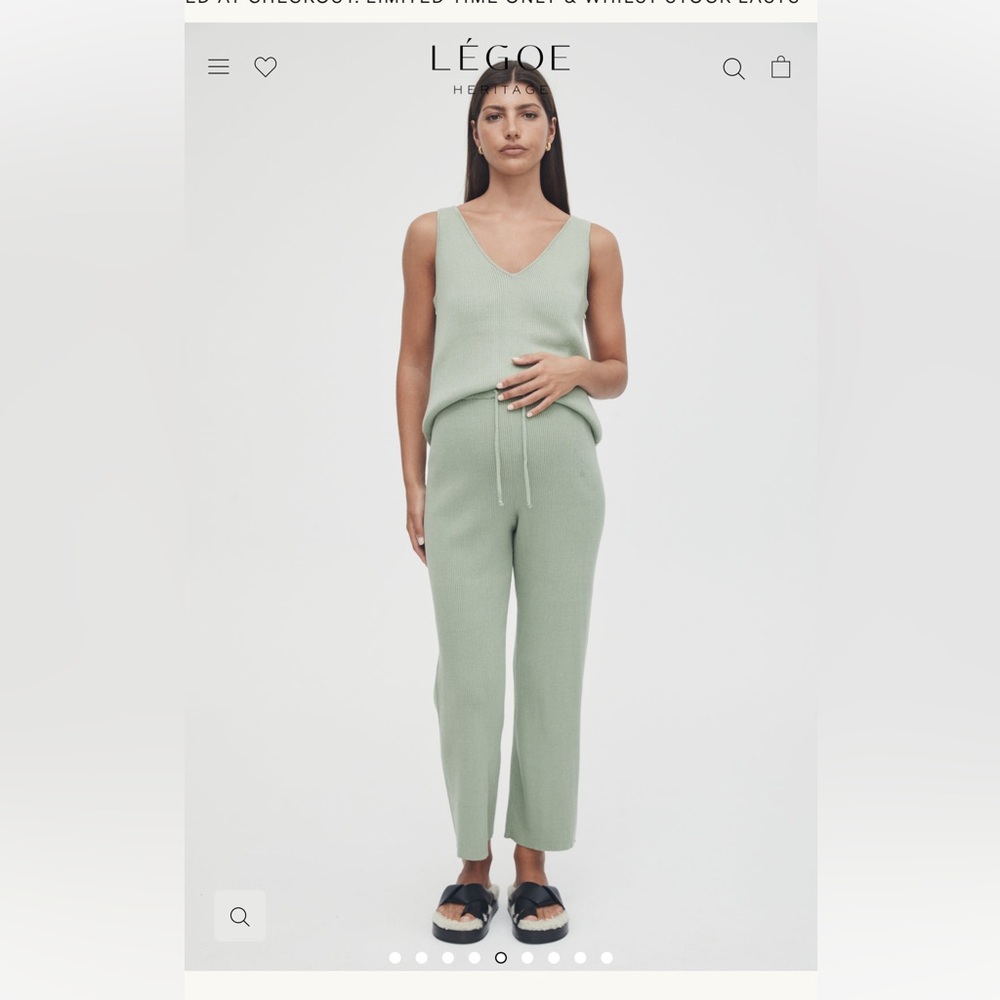 Legoe Heritage Knit Top Sage